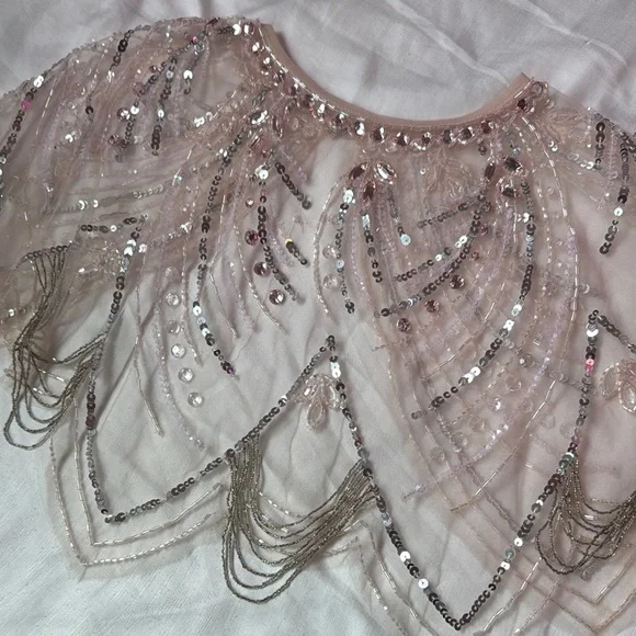 Tutu du Monde Sequin Embellished Sheer Capelet